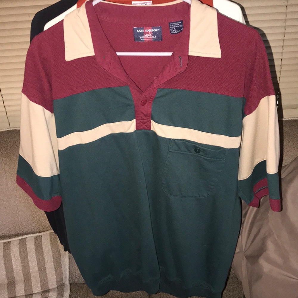 1990 Safe Harbor Vintage Textured Shortsleeve polo